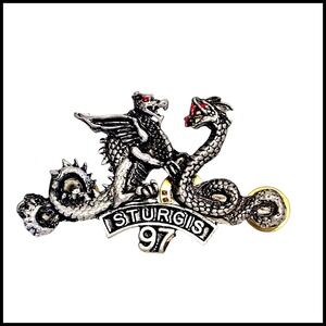Sturgis 97 Dragon Pin Biker Motorcycle Rally Lapel Pinback